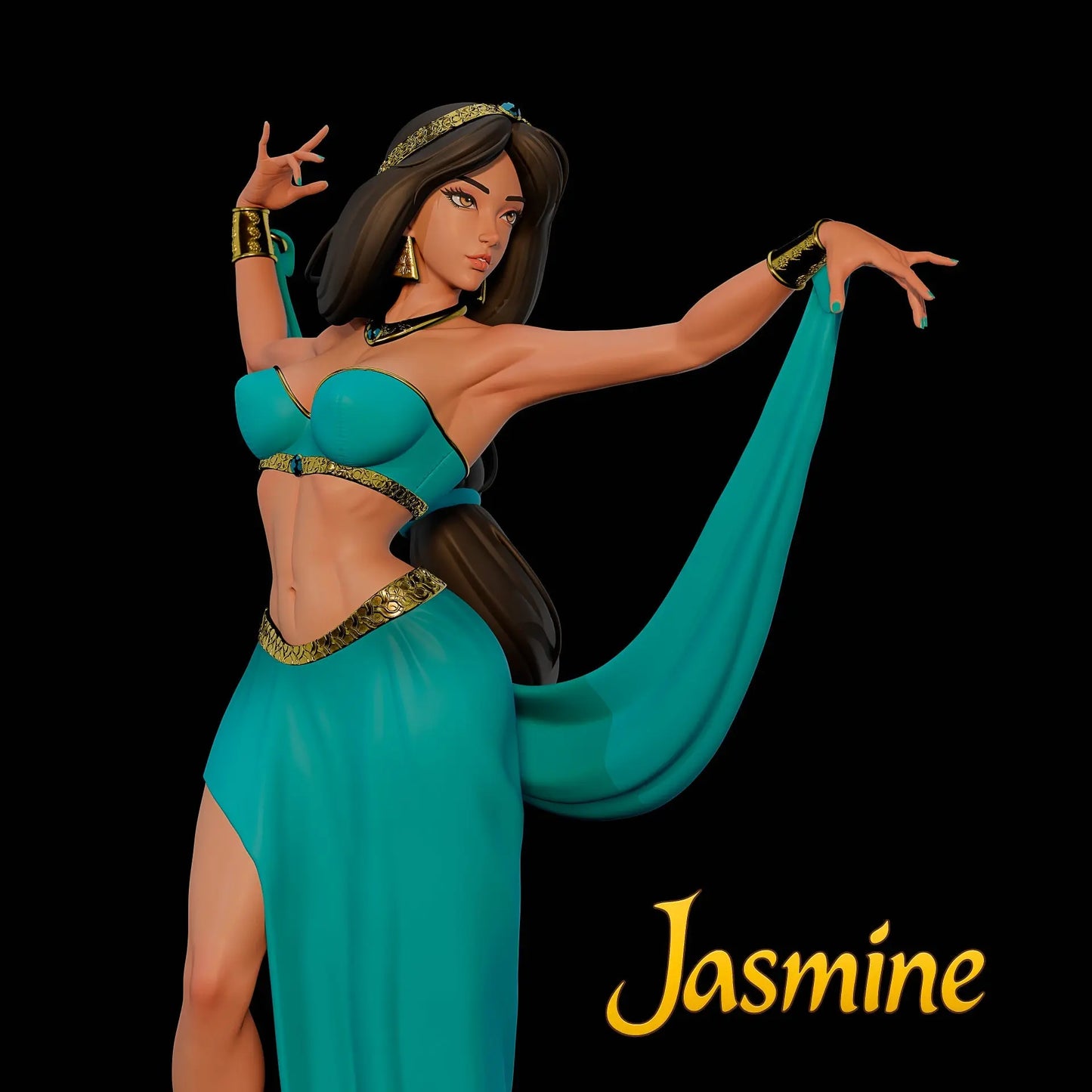 Jasmine NSFW STL File – Aladdin-Inspired – 3D Printable Fan Art Model - SeoNyoki3D