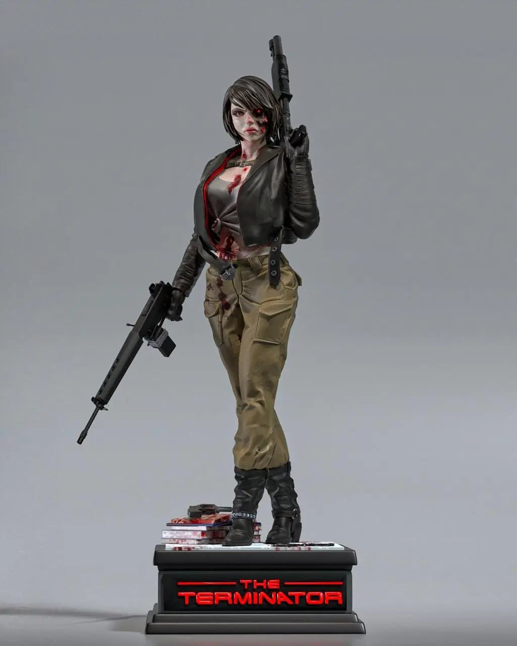 Terminator Lady STL File – 3D Printable Cyberpunk Fan Art Model - SeoNyoki3D