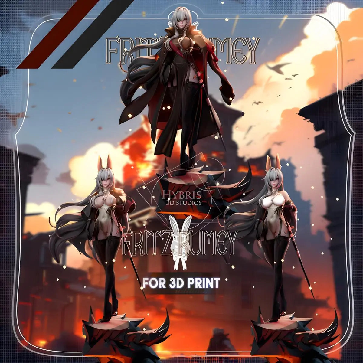 Fritz Rumey STL File – Azur Lane – 3D Printable Fan Art Model SeoNyoki3D