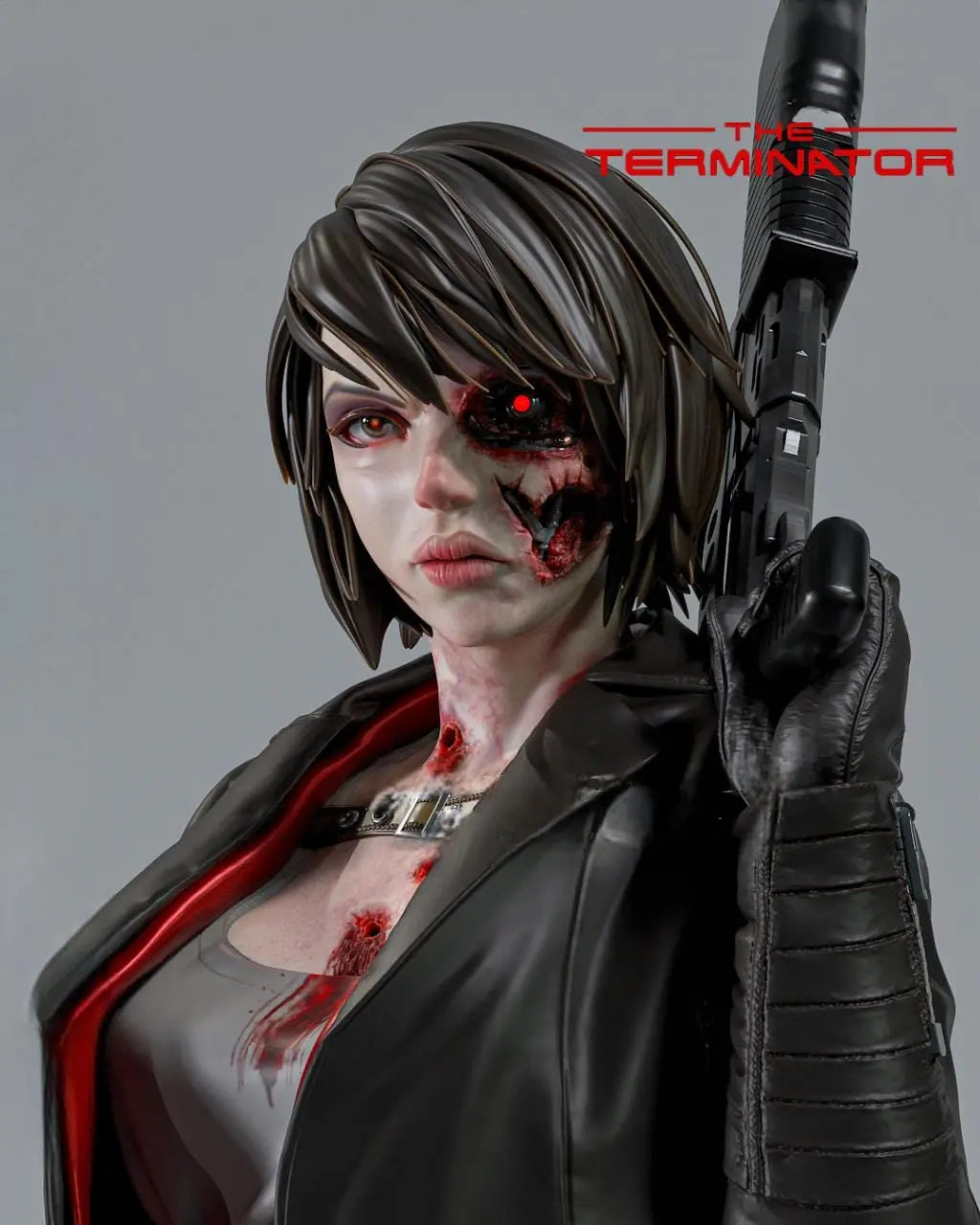 Terminator Lady STL File – 3D Printable Cyberpunk Fan Art Model - SeoNyoki3D