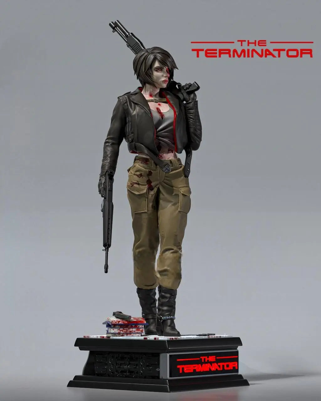 Terminator Lady STL File – 3D Printable Cyberpunk Fan Art Model - SeoNyoki3D