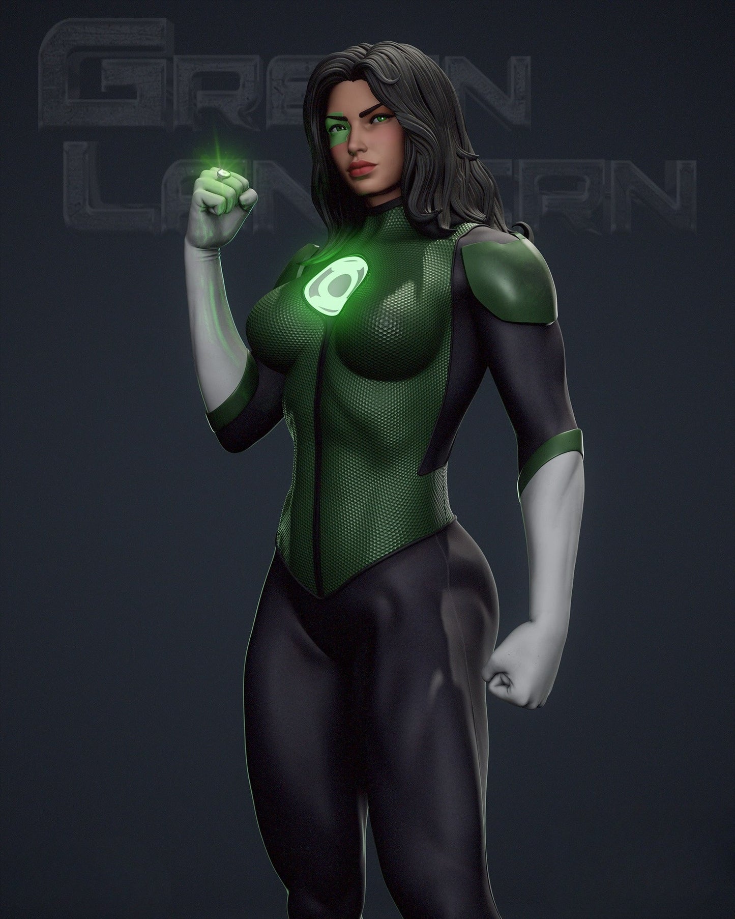 Jessica Cruz NSFW - Green Lantern - STL 3D Print Files SeoNyoki3D