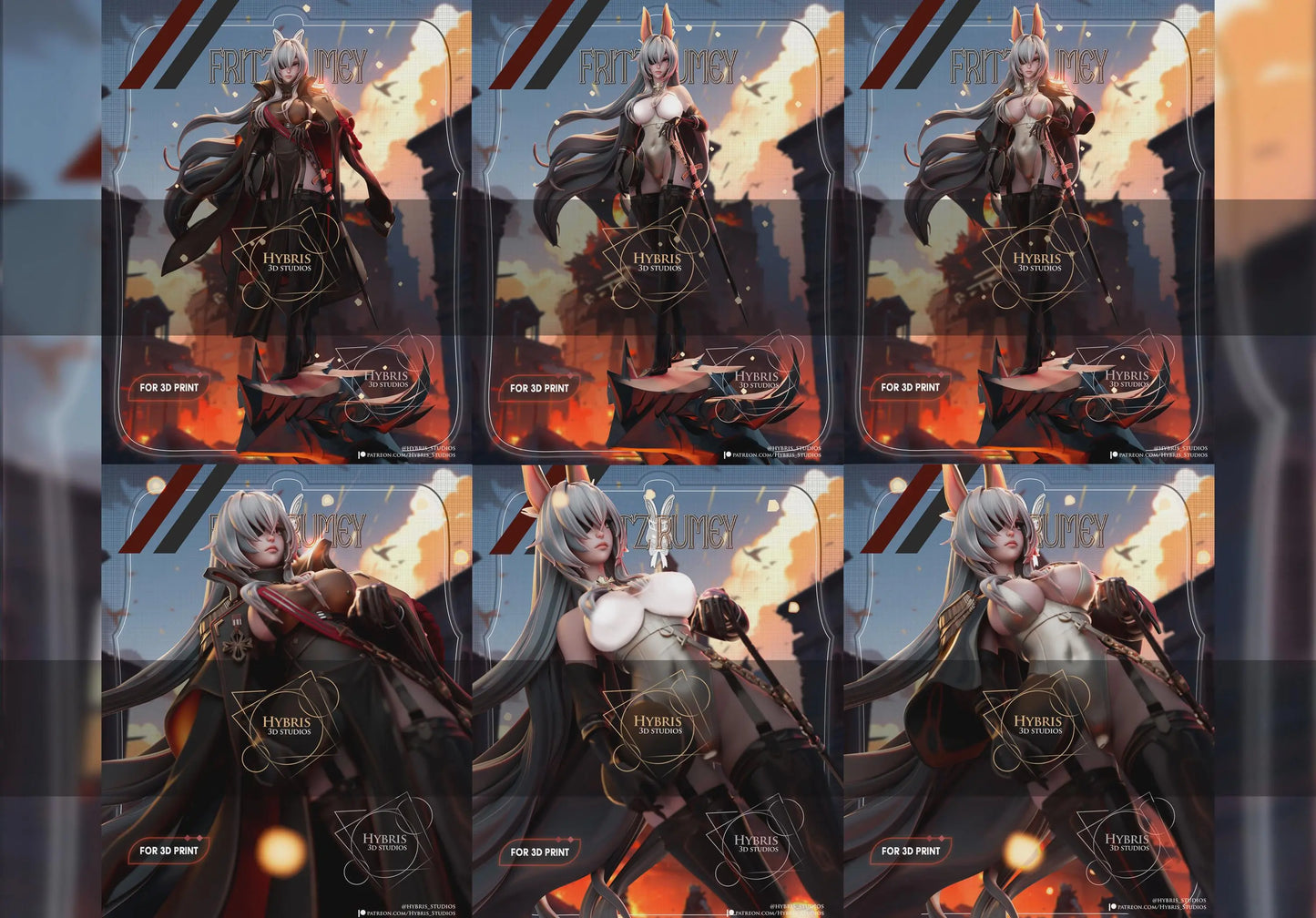 Fritz Rumey STL File – Azur Lane – 3D Printable Fan Art Model SeoNyoki3D