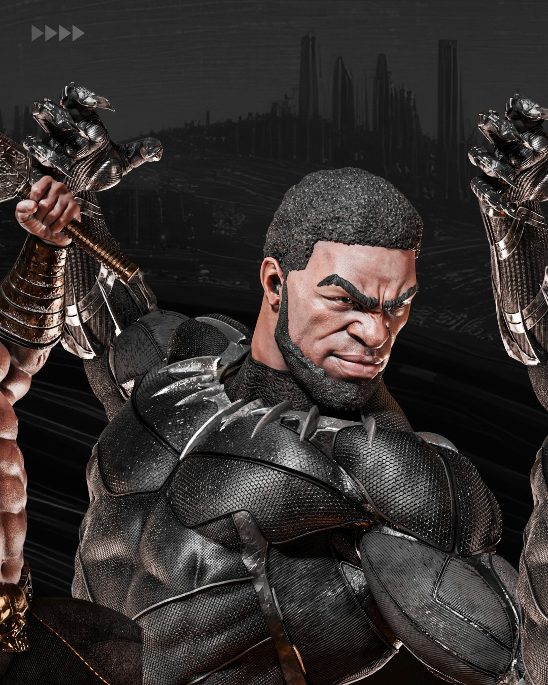 Black Panther and Killmonger - STL 3D Print Files SeoNyoki3D