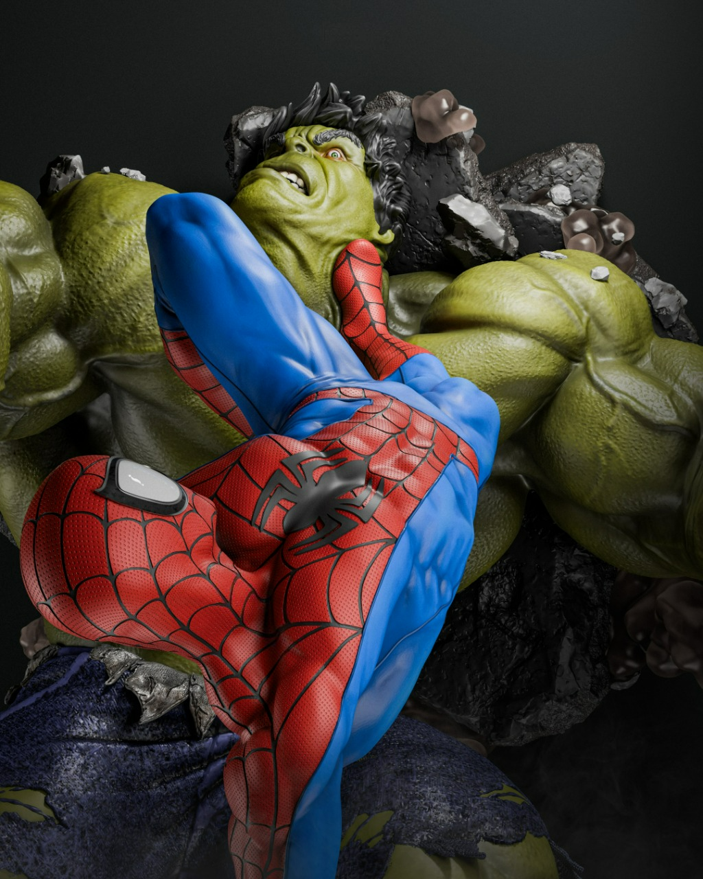 SPIDER-MAN VS HULK - Marvel Comics - STL 3D Print Files SeoNyoki3D