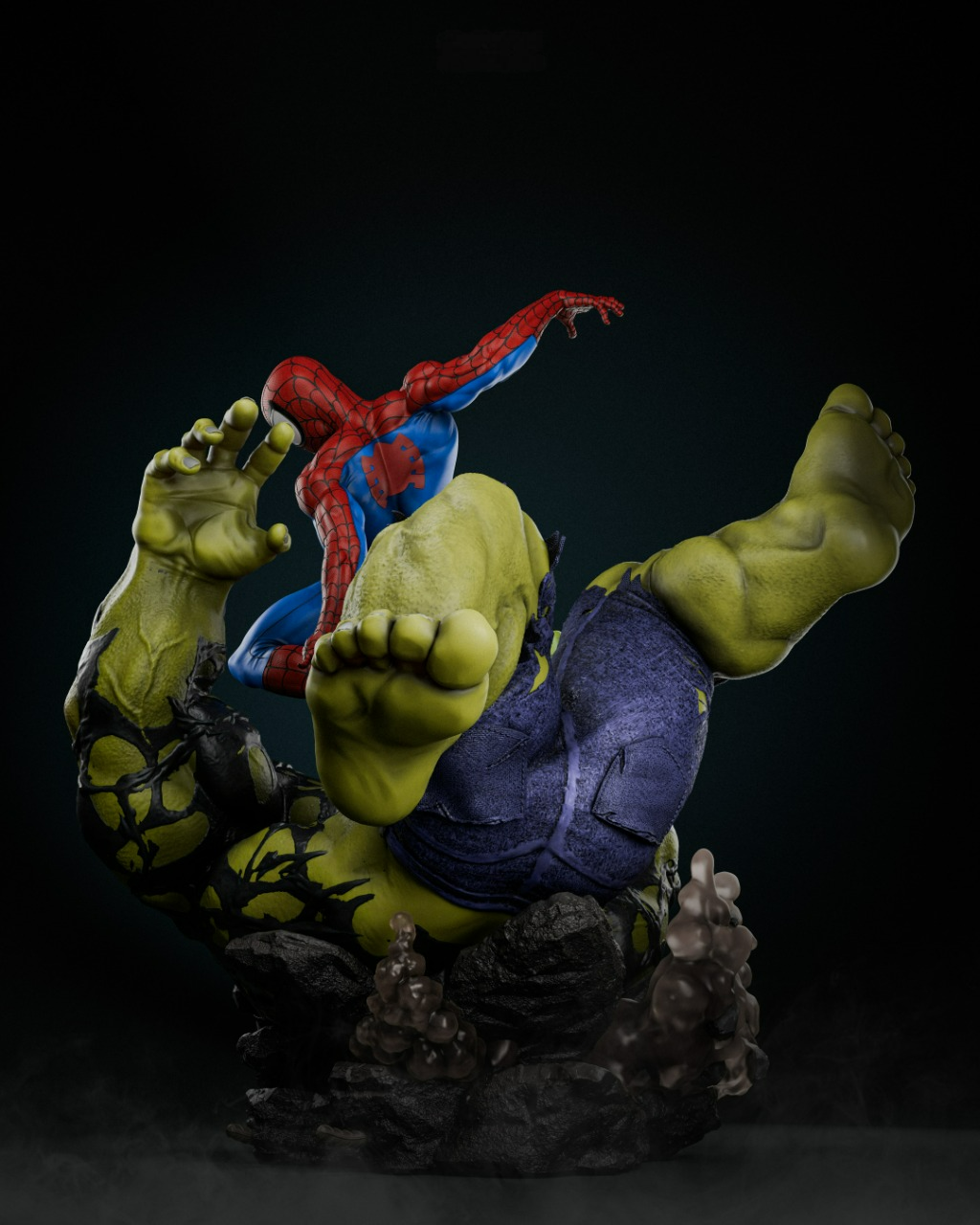 SPIDER-MAN VS HULK - Marvel Comics - STL 3D Print Files SeoNyoki3D
