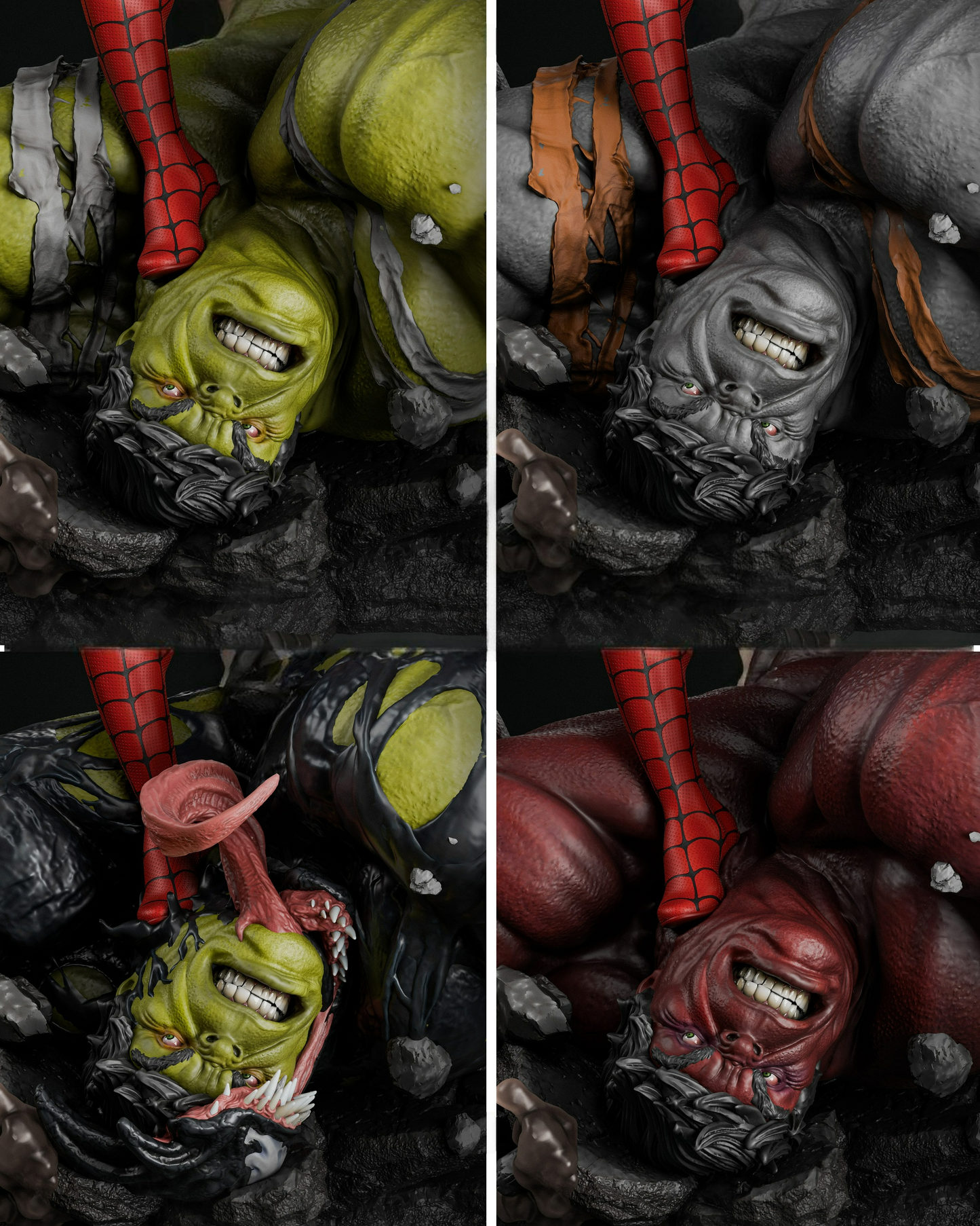 SPIDER-MAN VS HULK - Marvel Comics - STL 3D Print Files SeoNyoki3D