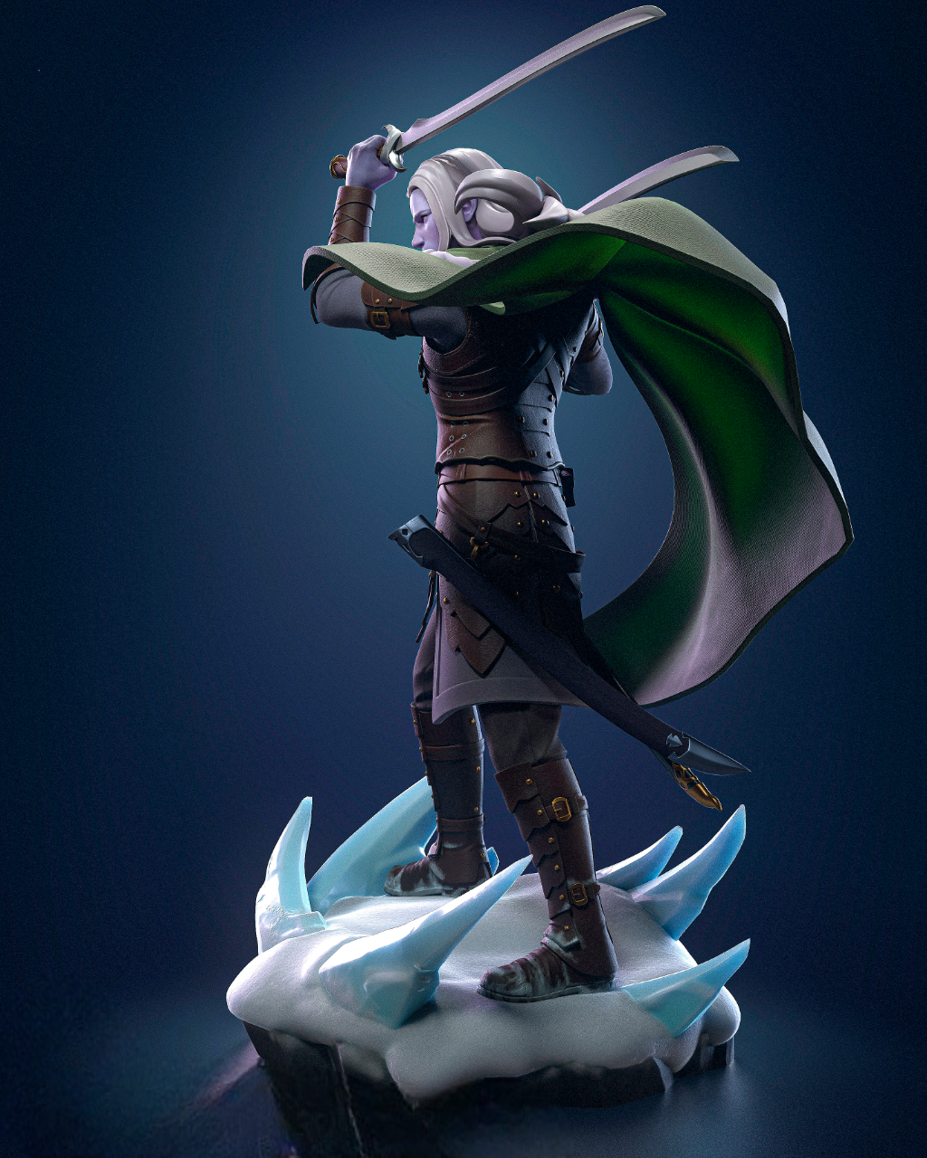 Drizzt Do'Urden DnD STL – Fantasy Character Print File SeoNyoki3D