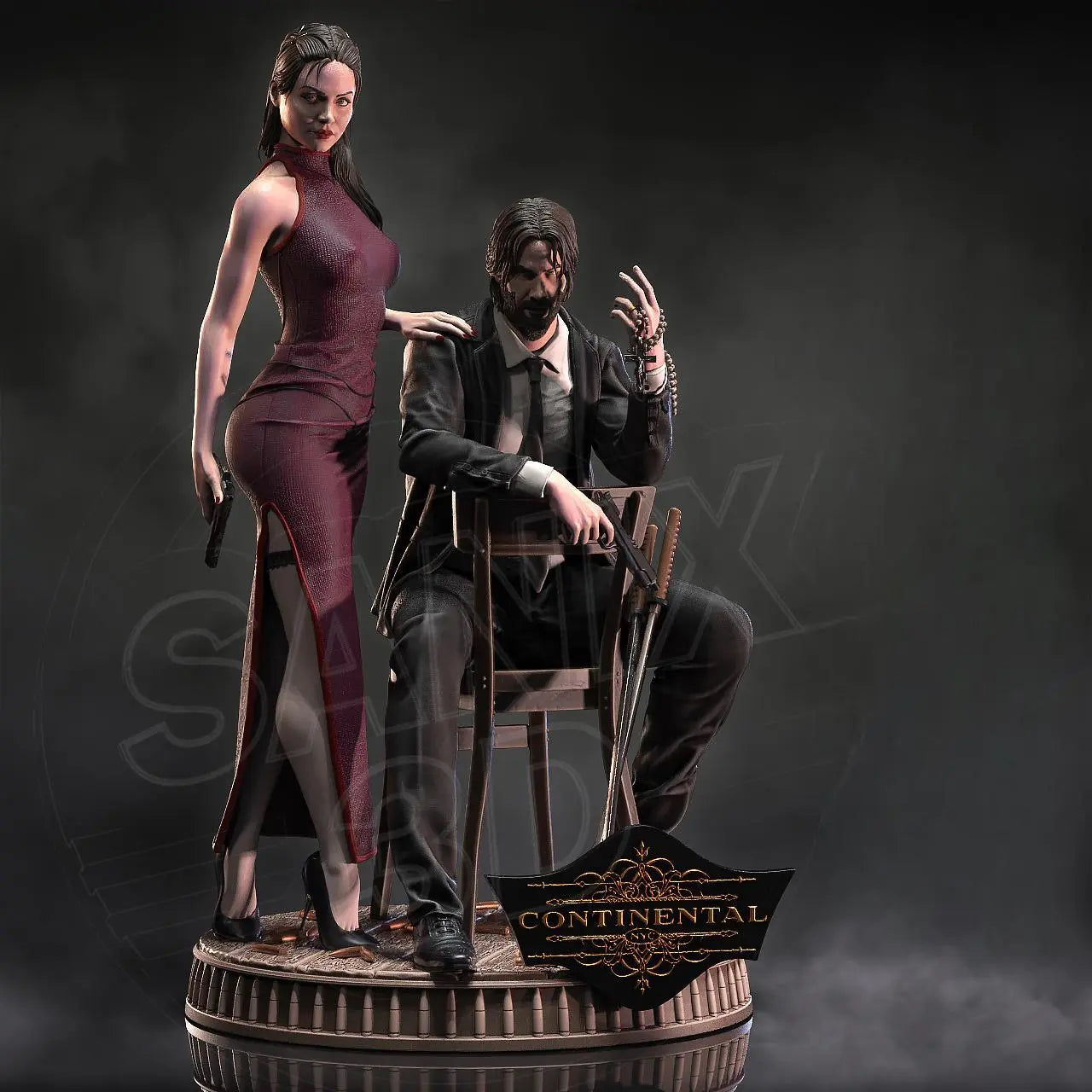 Ballerina STL File – John Wick Universe – 3D Printable Fan Art Model SeoNyoki3D