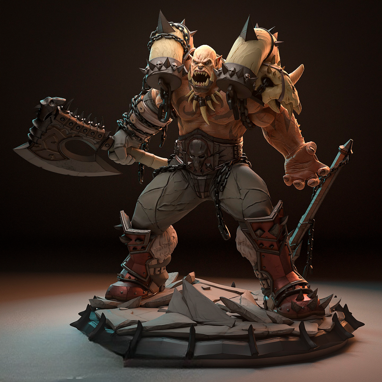 Garrosh WoW STL – Orc Warrior Figurine 3D Print File SeoNyoki3D