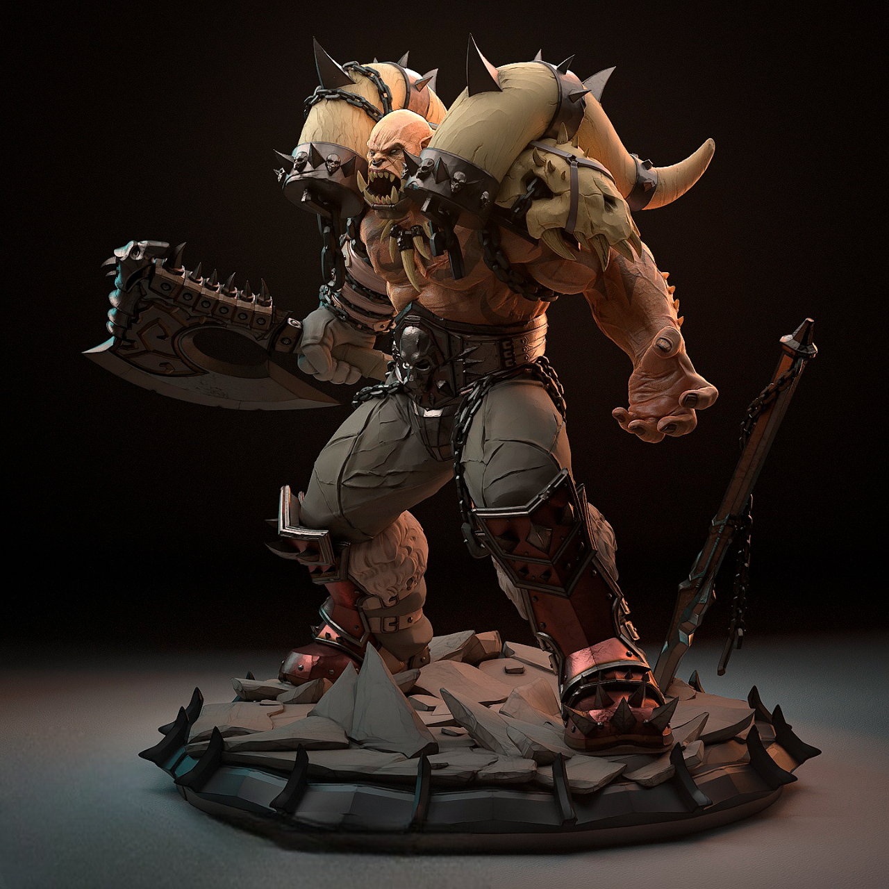 Garrosh WoW STL – Orc Warrior Figurine 3D Print File SeoNyoki3D
