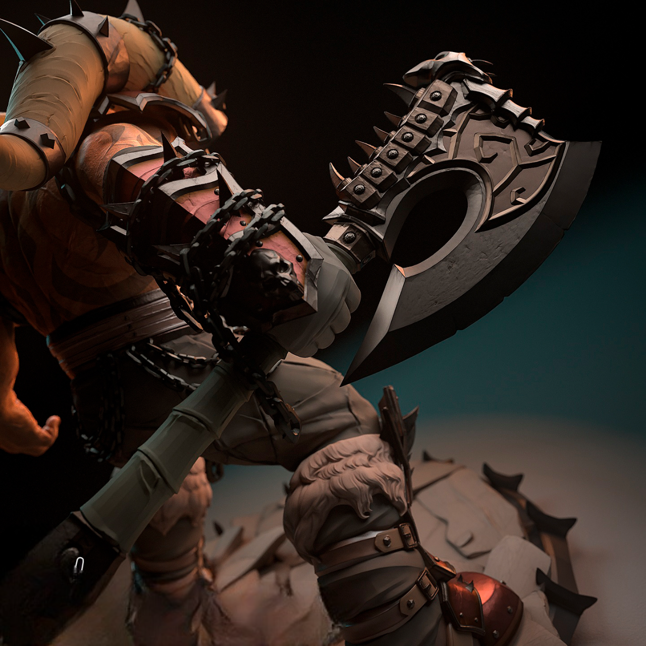 Garrosh WoW STL – Orc Warrior Figurine 3D Print File SeoNyoki3D