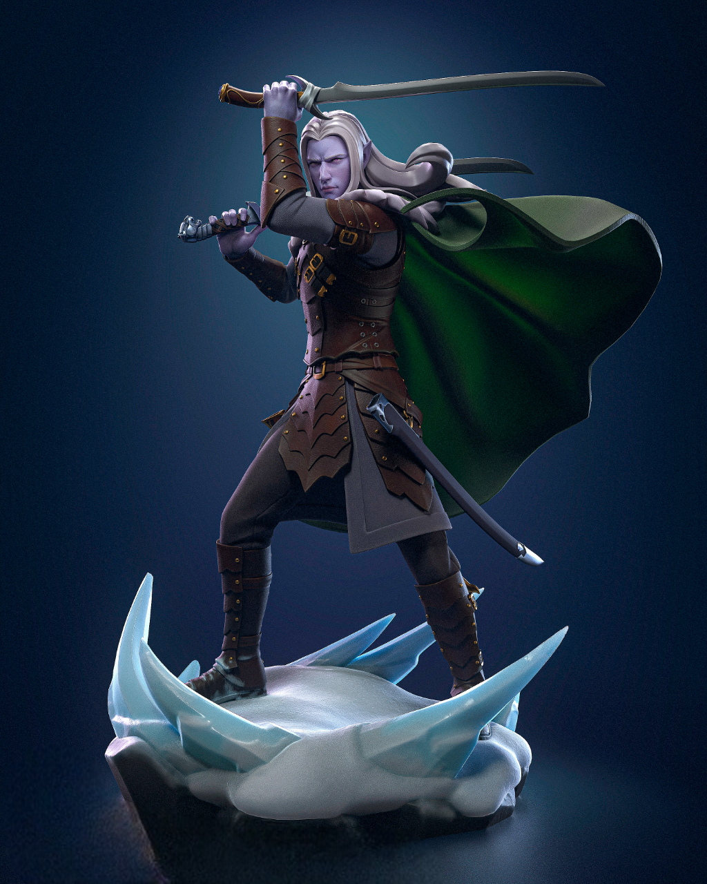 Drizzt Do'Urden DnD STL – Fantasy Character Print File SeoNyoki3D