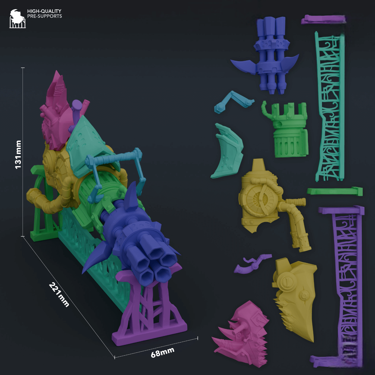 Jinx Rhino Gun – Arcane Weapon Model Scale 1/8 - STL 3D Print Files SeoNyoki3D