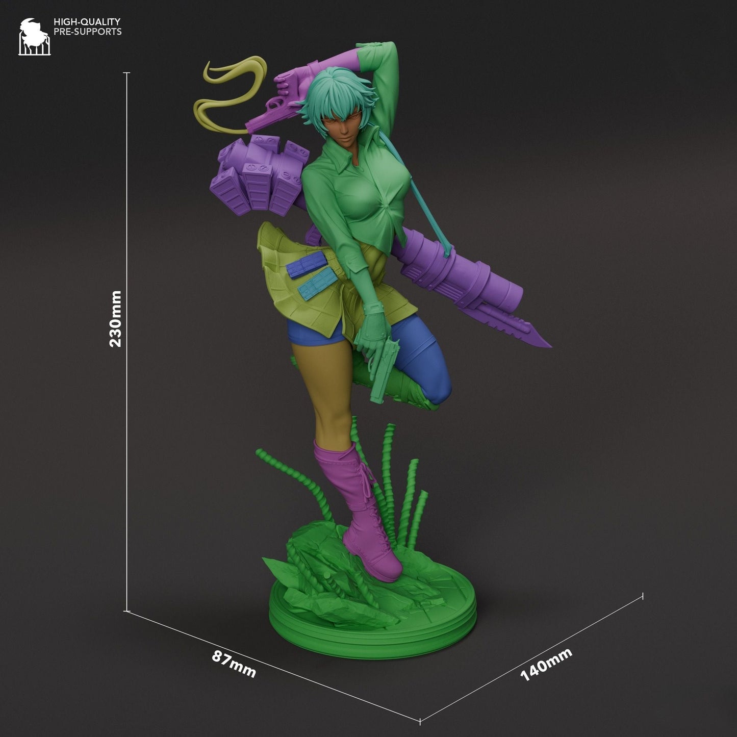 4120 Lady - Devil May Cry - STL 3D Print Files HihowruSTL