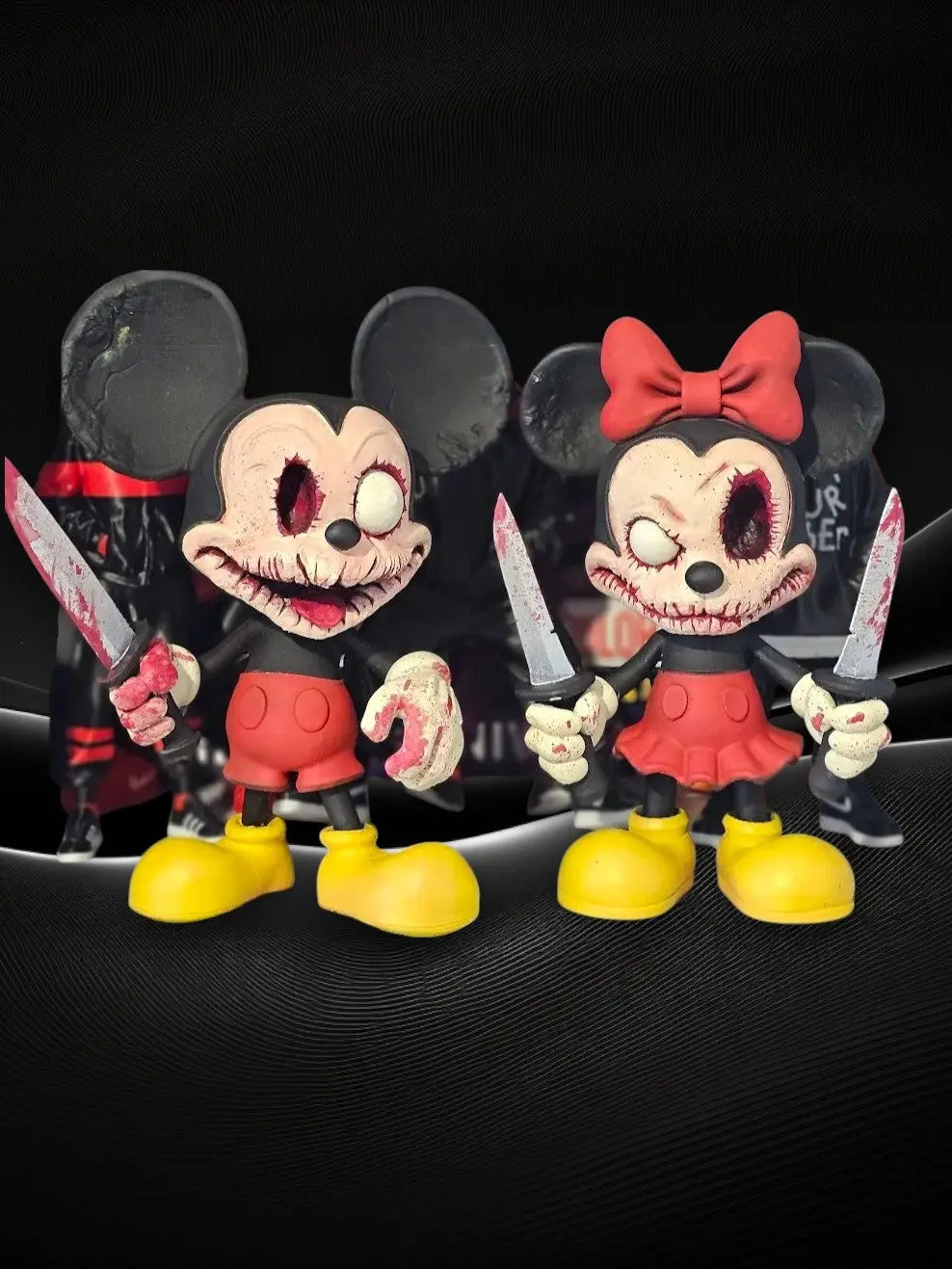 Zombie Mickey Minnie STL File – Creepy Cute Mouse Girl – 3D Printable Fan Art - SeoNyoki3D