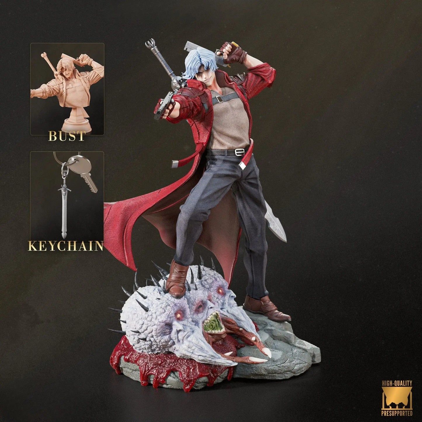 Dante STL File – Devil May Cry – 3D Printable Fan Art Model - SeoNyoki3D