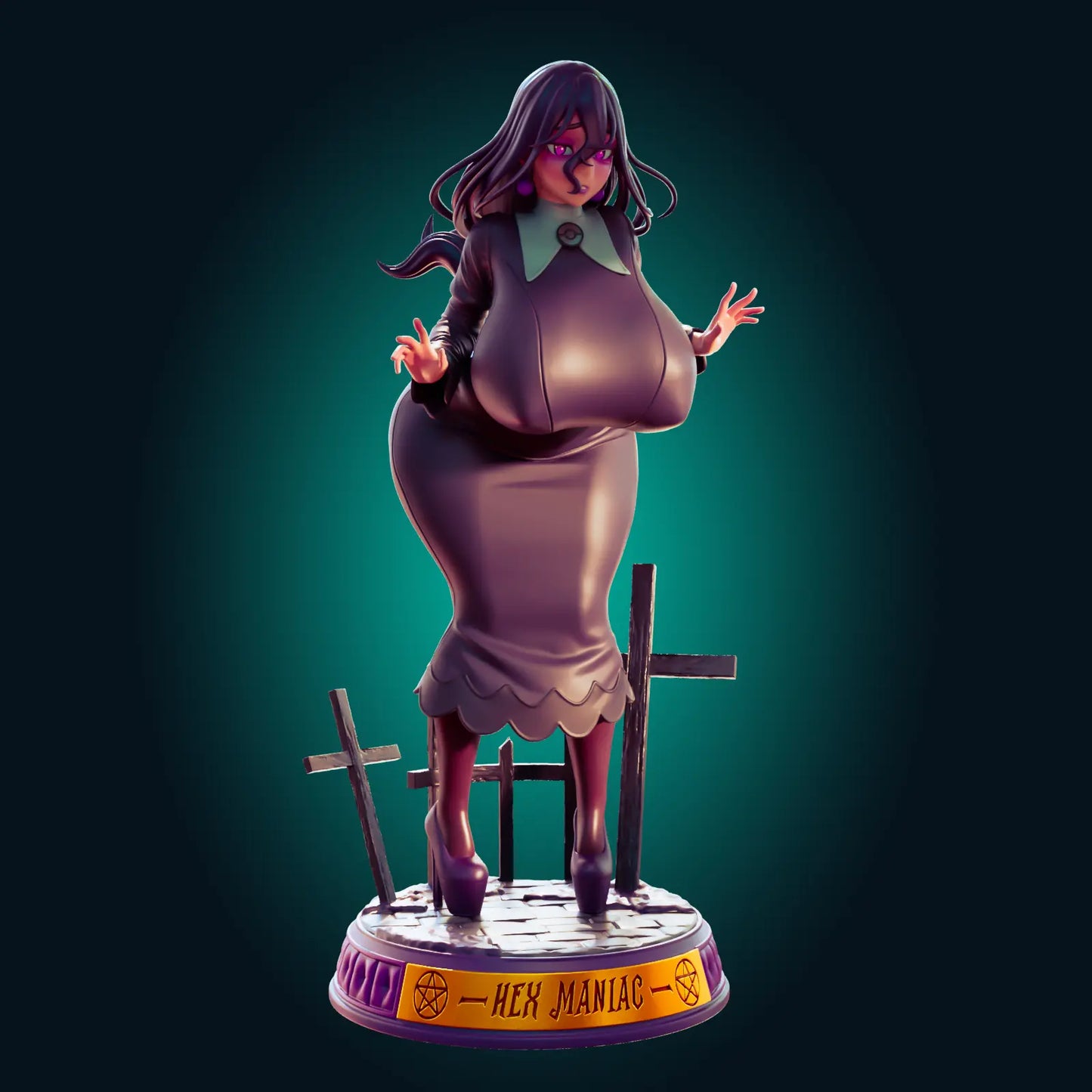 Hex Maniac Pokémon Frost NSFW STL File – 3D Printable Adult Fan Art Model - SeoNyoki3D