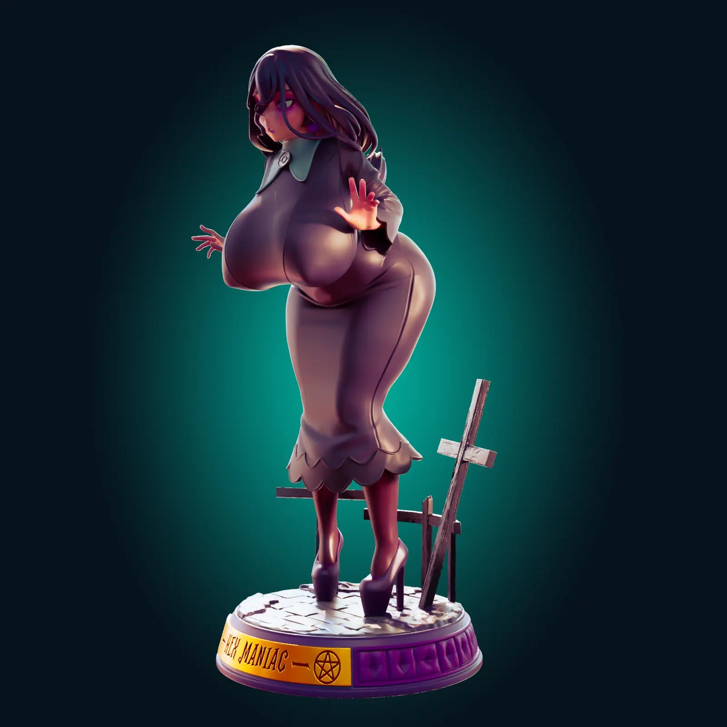 Hex Maniac Pokémon Frost NSFW STL File – 3D Printable Adult Fan Art Model - SeoNyoki3D