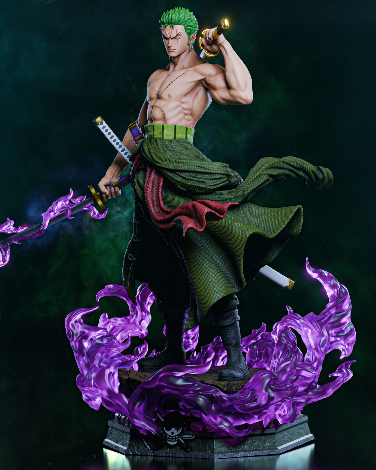4202 Roronoa Zoro - One Piece - STL 3D Print Files HihowruSTL