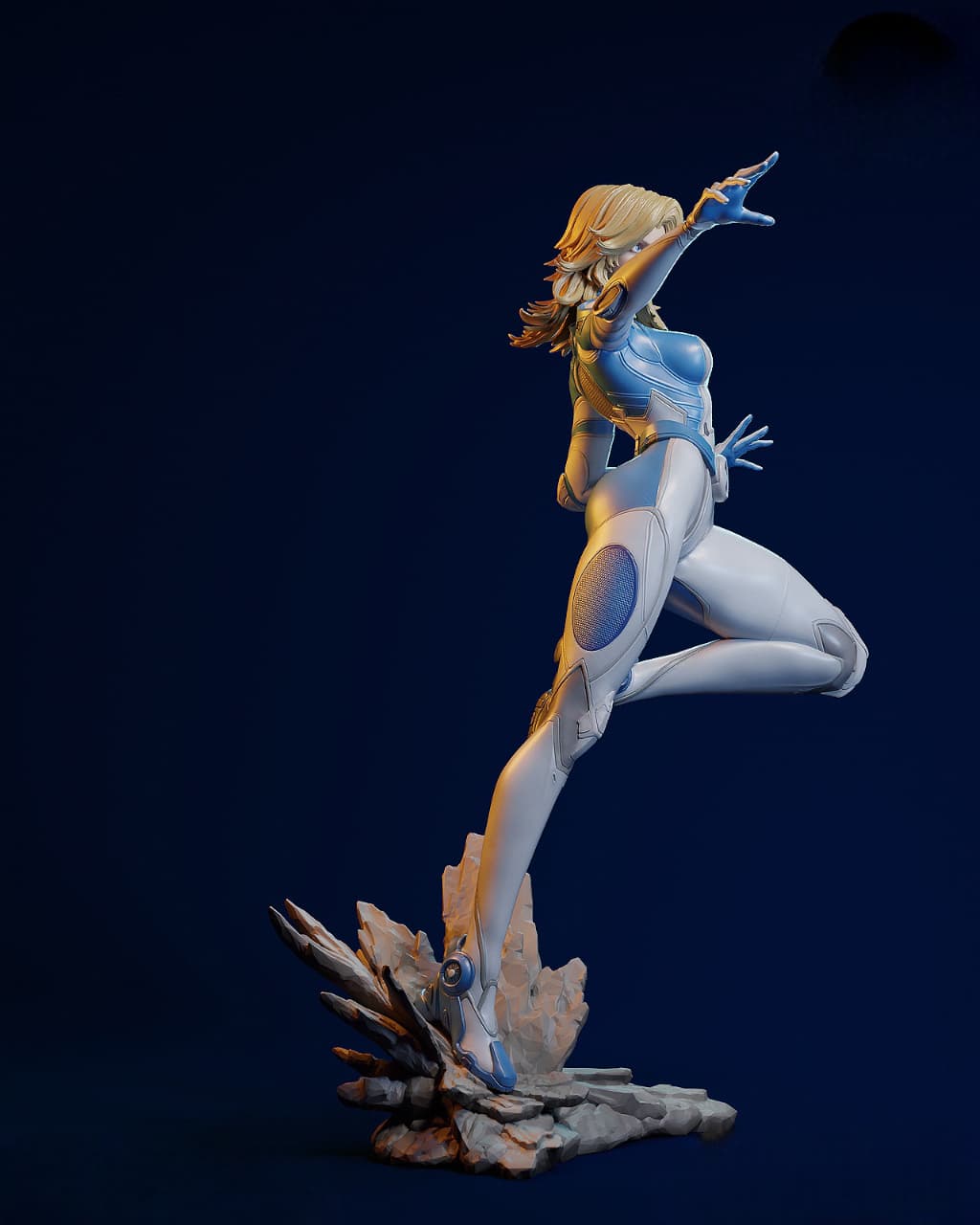 Invisible Woman STL – Dynamic Pose 3D Print File SeoNyoki3D