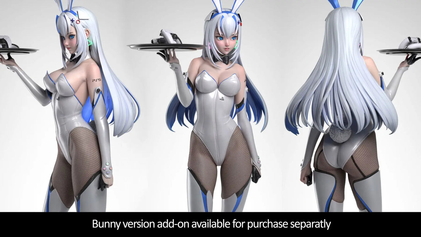 PS5 Chan & Bunny Girl Statue – STL File – 3D Printable Anime-Style Model - SeoNyoki3D