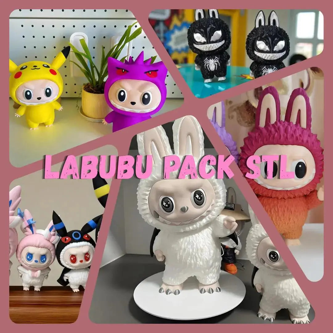 Labubu STL Exclusive Pack – 10 Unique 3D Printable Designer Models SeoNyoki3D