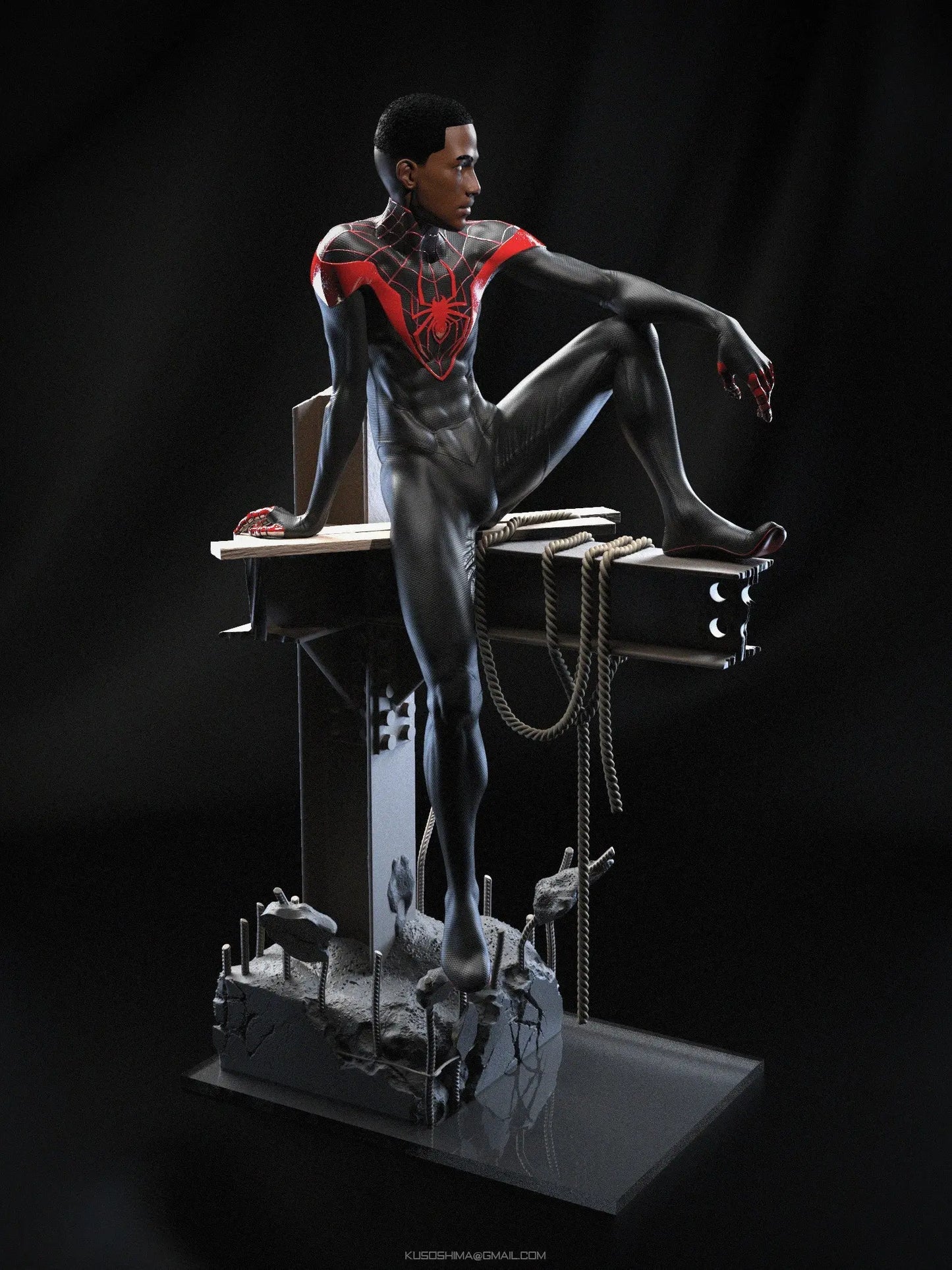 Ultimate Spider-man - Miles Morales - STL 3D Print Files SeoNyoki3D