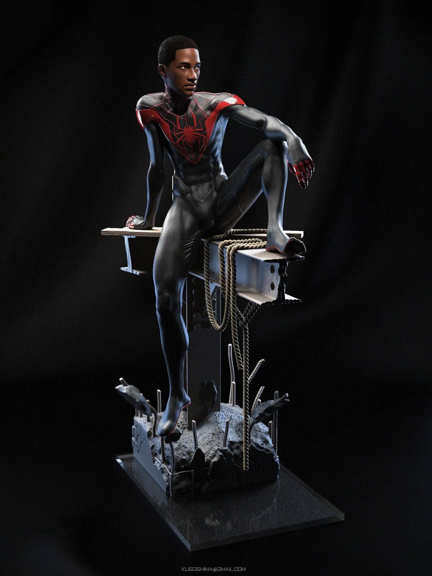 Ultimate Spider-man - Miles Morales - STL 3D Print Files SeoNyoki3D