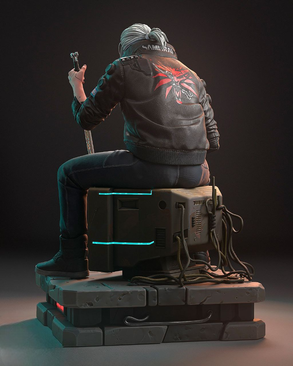 Geralt SilverRonin 3D Print Files – STL Cyberpunk Model SeoNyoki3D