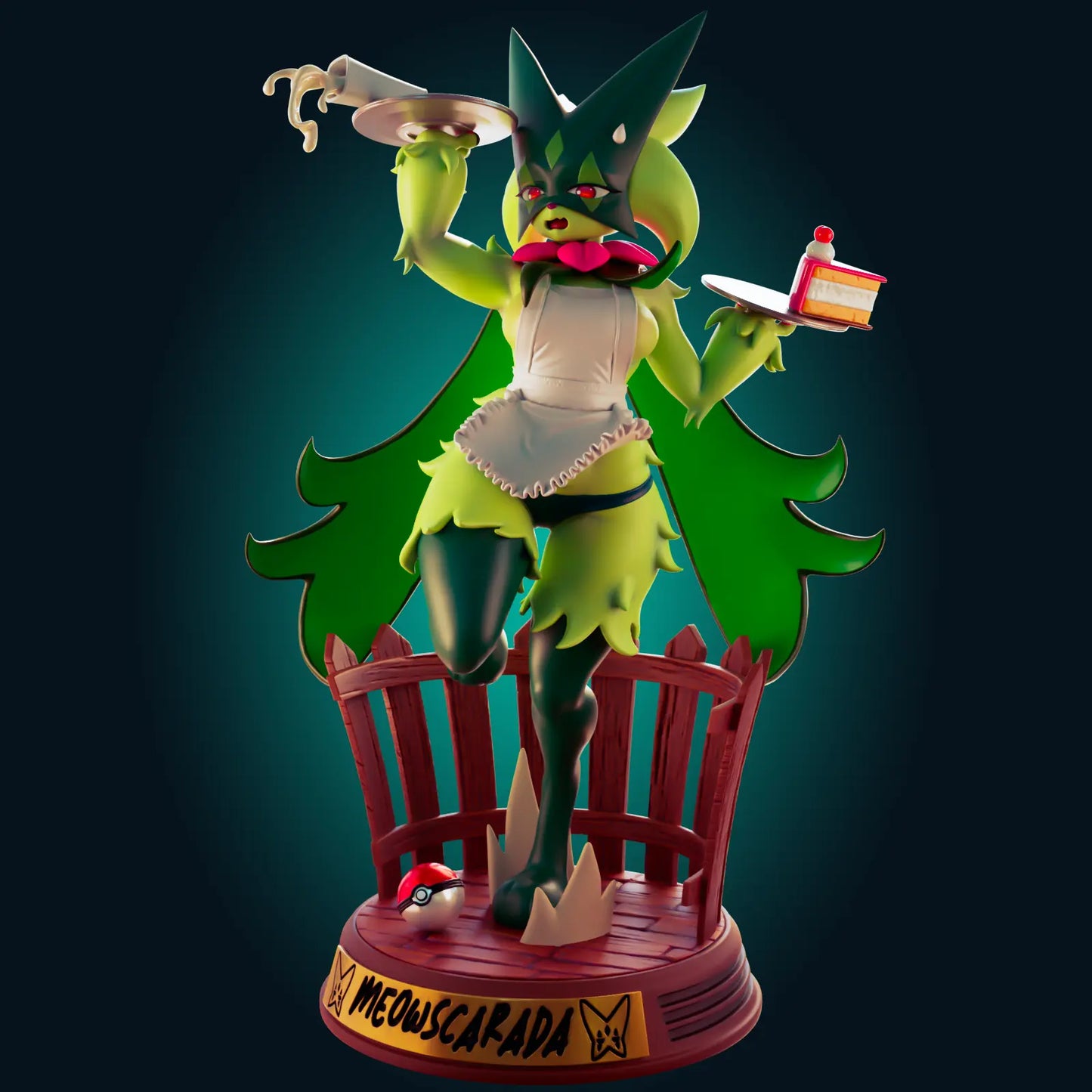 Meowscarada Maid Pokémon Frost NSFW STL File – 3D Printable Adult Fan Art Model - SeoNyoki3D