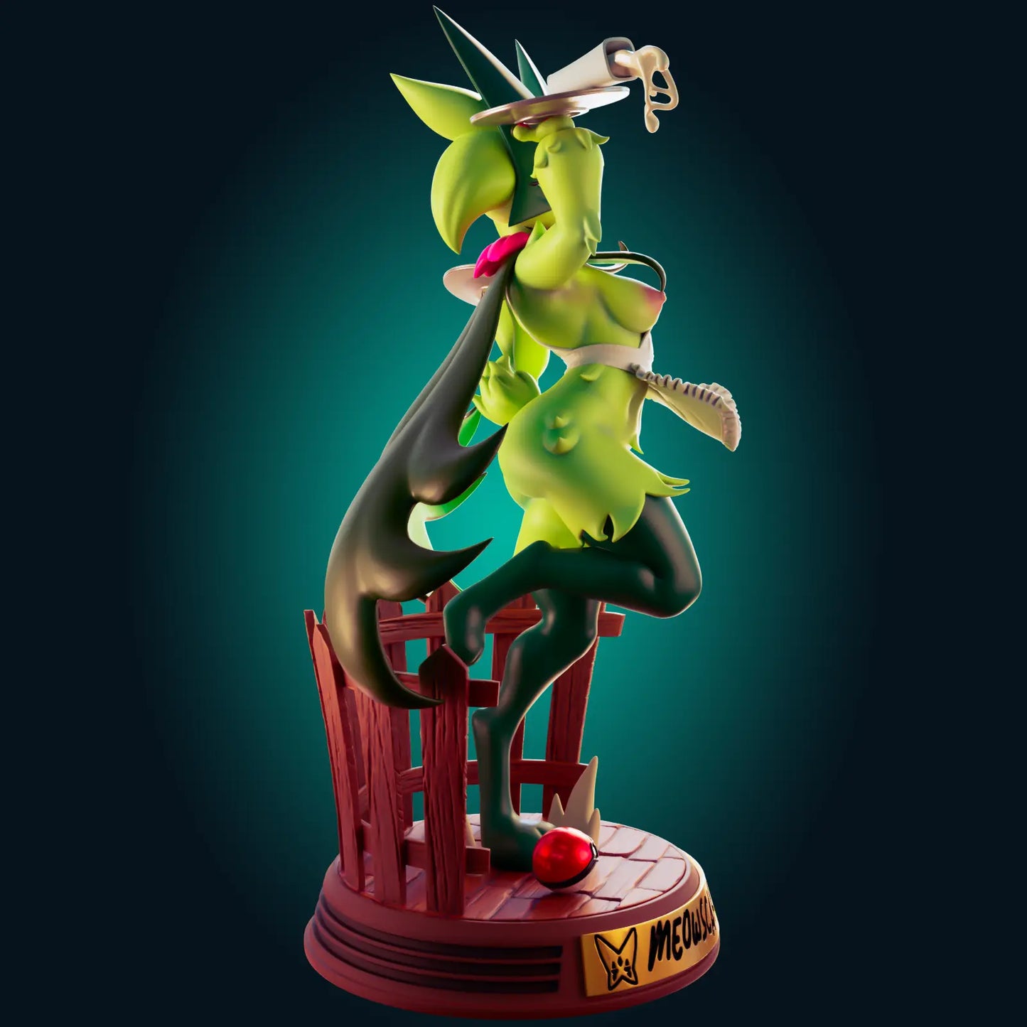 Meowscarada Maid Pokémon Frost NSFW STL File – 3D Printable Adult Fan Art Model - SeoNyoki3D