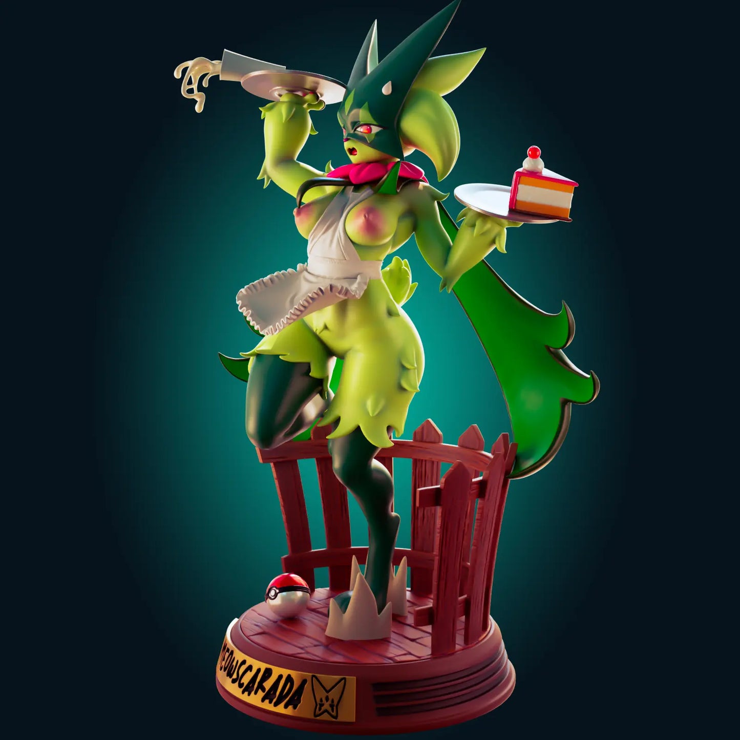 Meowscarada Maid Pokémon Frost NSFW STL File – 3D Printable Adult Fan Art Model - SeoNyoki3D