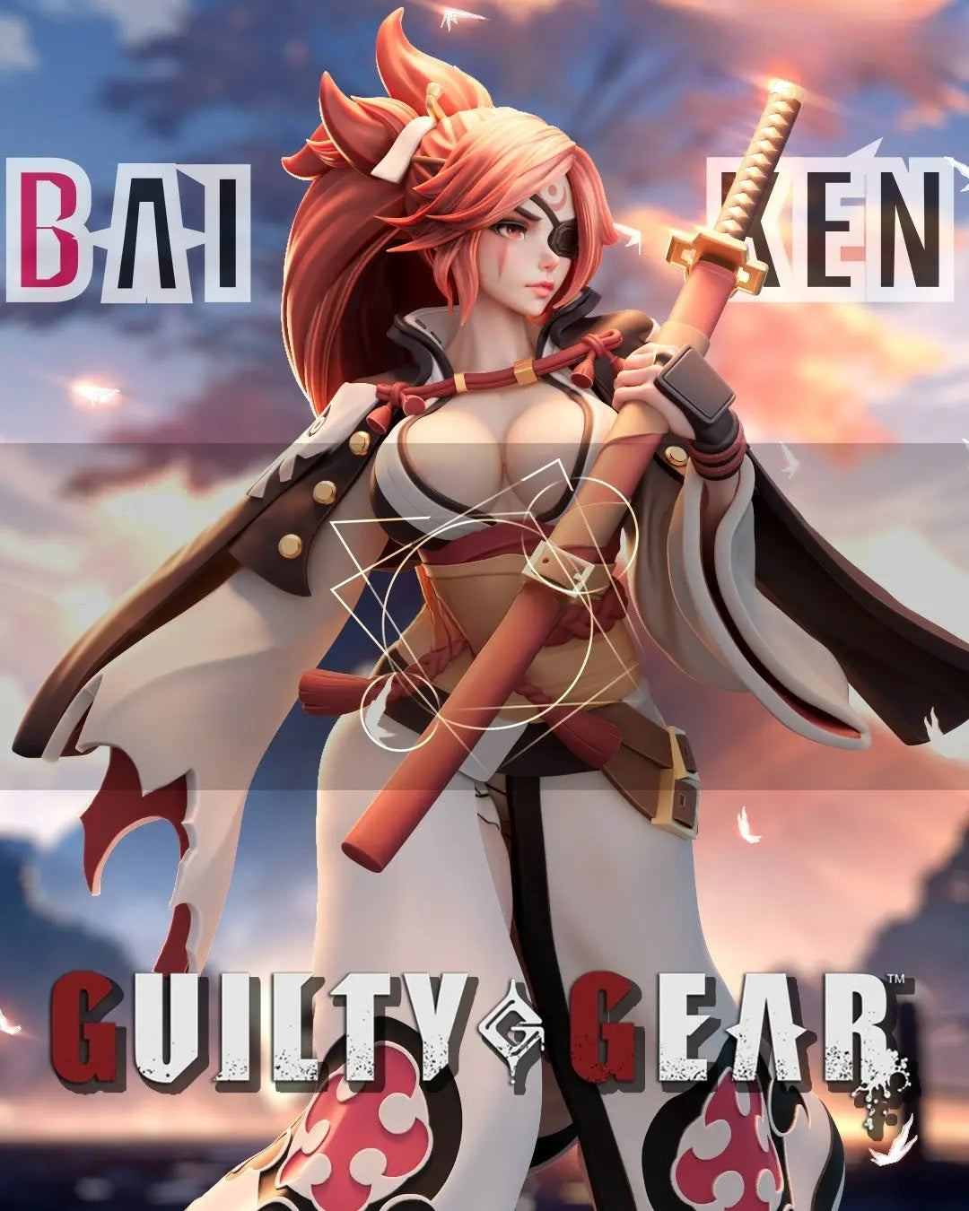 Baiken STL File – Guilty Gear – 3D Printable Fan Art Model - SeoNyoki3D