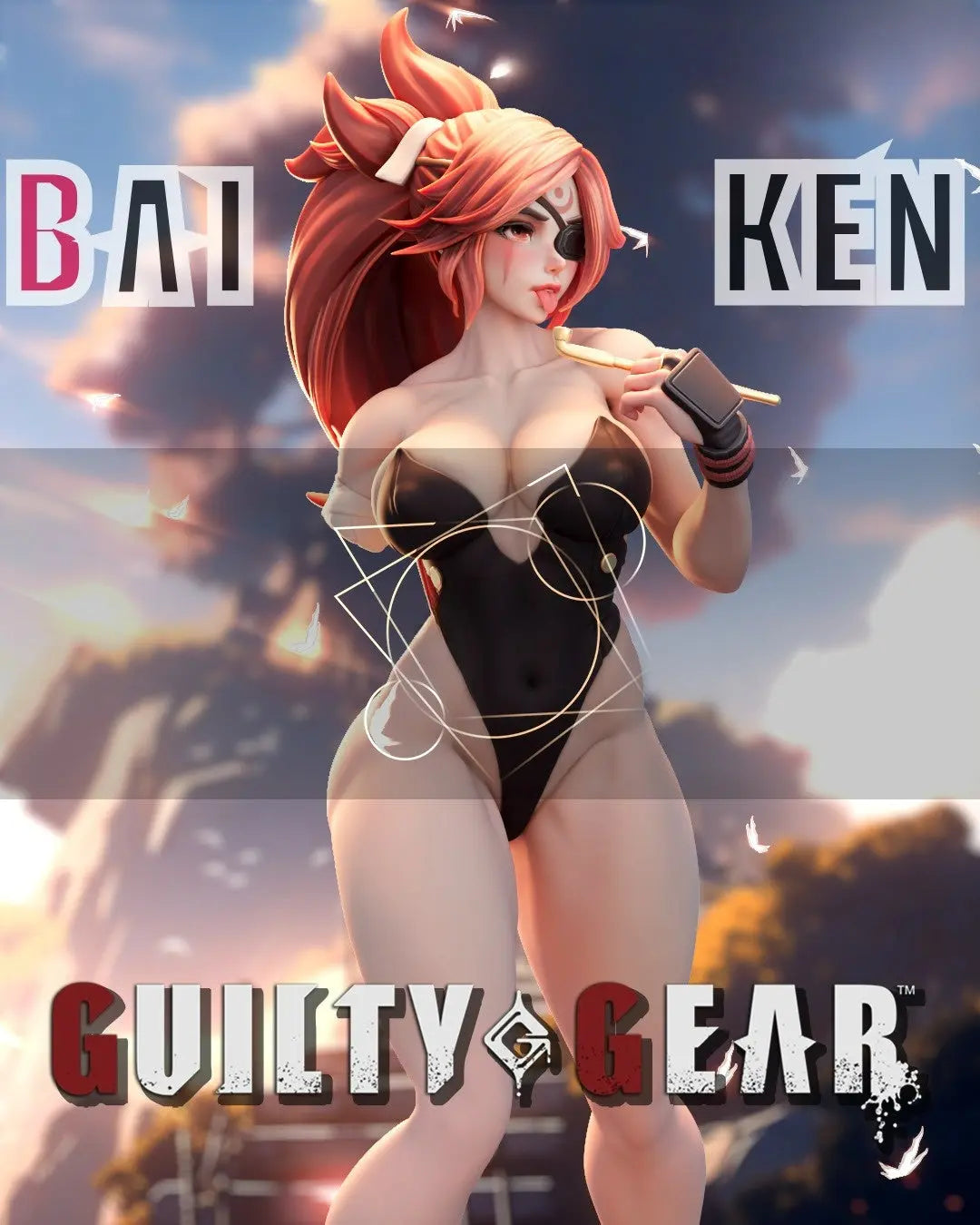 Baiken STL File – Guilty Gear – 3D Printable Fan Art Model - SeoNyoki3D
