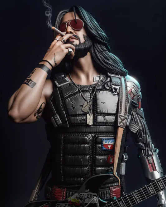 Johnny Silverhand STL File – Cyberpunk 2077 – 3D Printable Fan Art Model - SeoNyoki3D