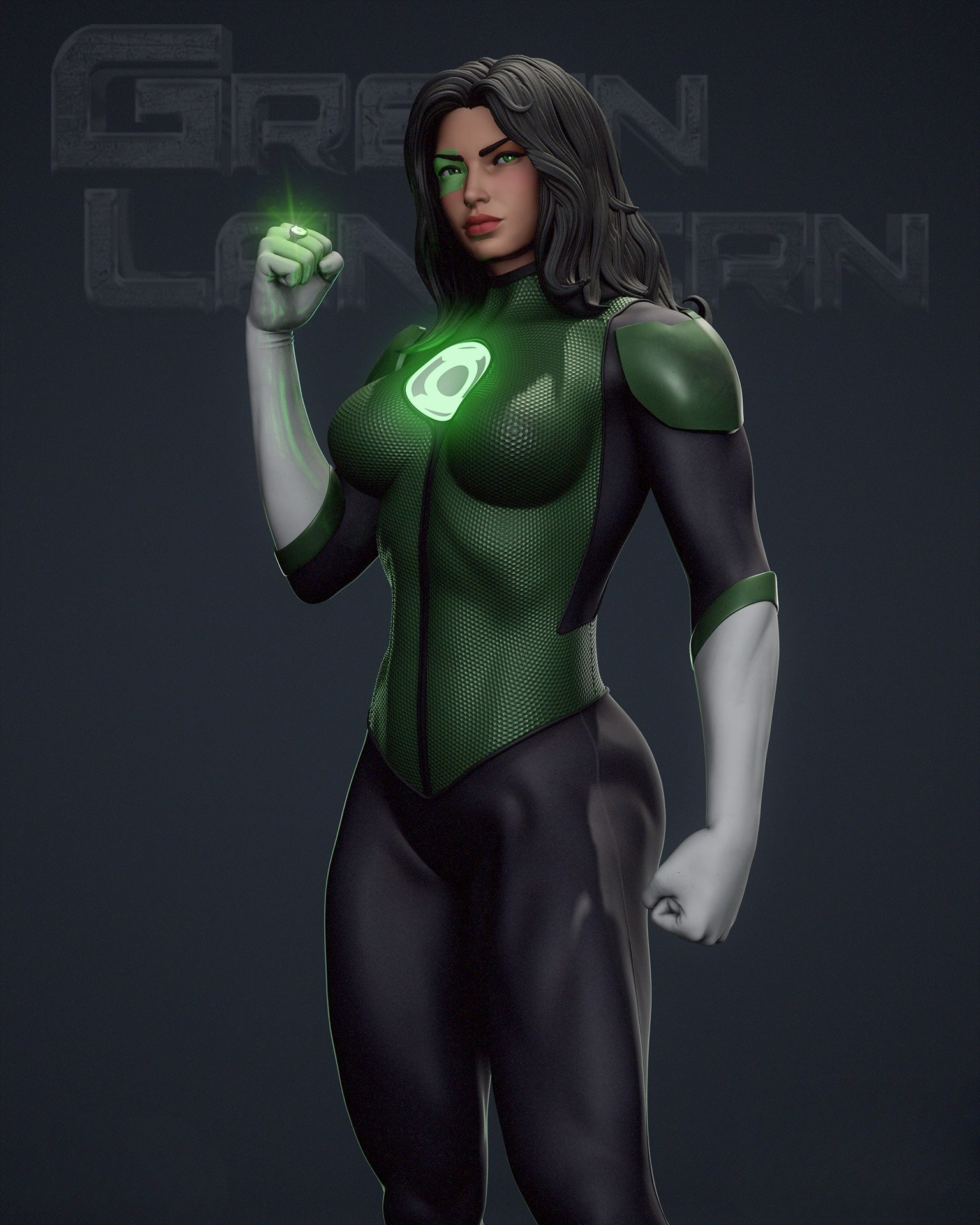 Jessica Cruz NSFW - Green Lantern - STL 3D Print Files SeoNyoki3D