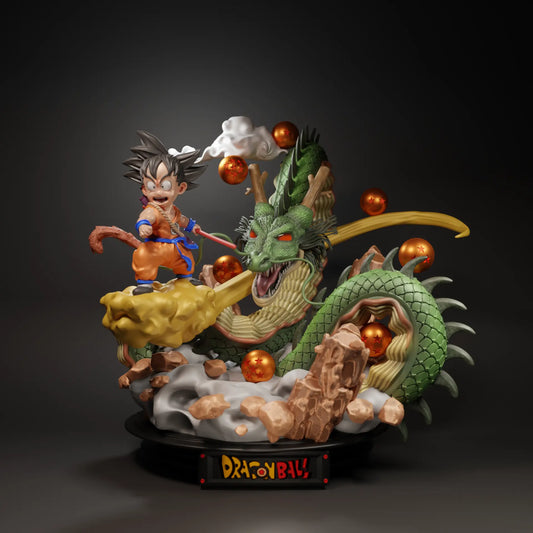 Kid Goku & Shenron STL File – Dragon Ball – 3D Printable Fan Art Model - SeoNyoki3D