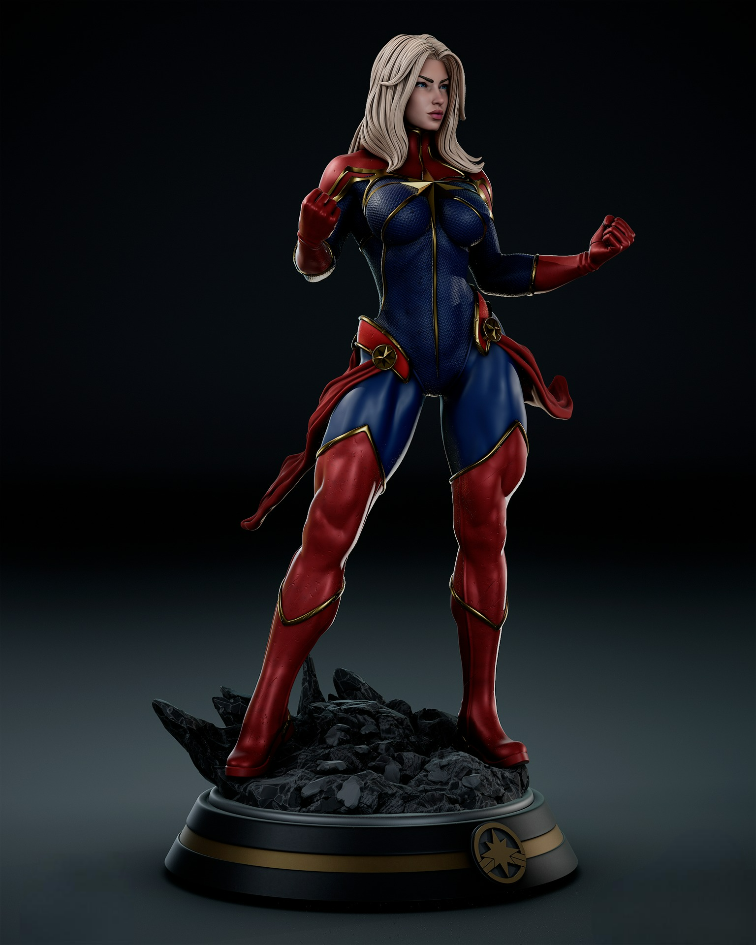 Captain Marvel NSFW - Marvel Comics - STL 3D Print Files SeoNyoki3D