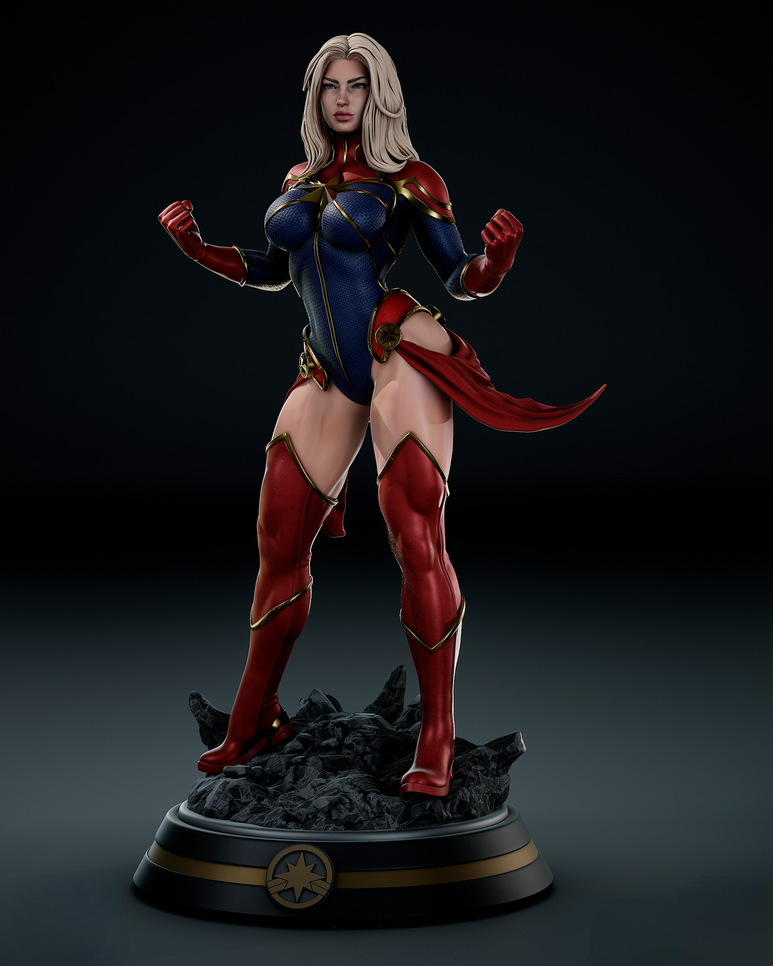 Captain Marvel NSFW - Marvel Comics - STL 3D Print Files SeoNyoki3D