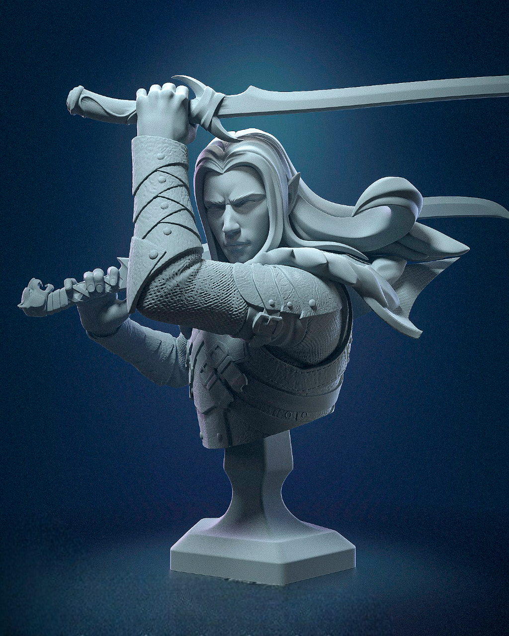 Drizzt Do'Urden DnD STL – Fantasy Character Print File SeoNyoki3D