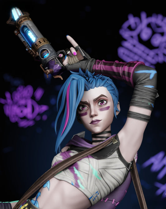 Jinx - League of Legends - STL 3D Print Files SeoNyoki3D