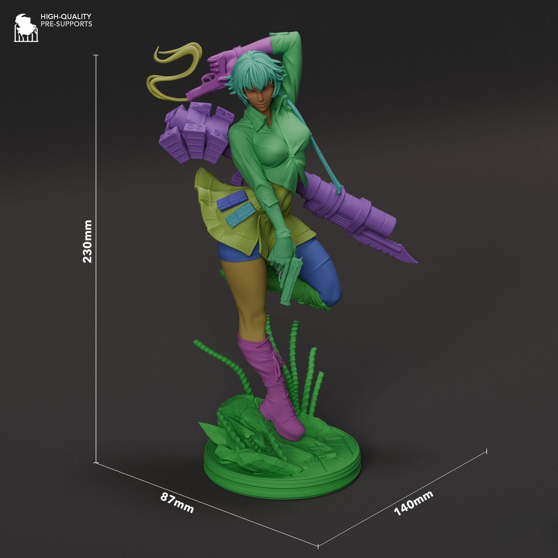 4120 Lady - Devil May Cry - STL 3D Print Files HihowruSTL