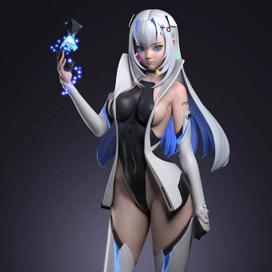 PS5 Chan & Bunny Girl Statue – STL File – 3D Printable Anime-Style Model - SeoNyoki3D