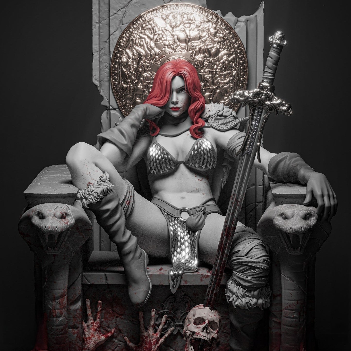 1635 Red Sonja - Marvel Comics - STL 3D Print Files HihowruSTL