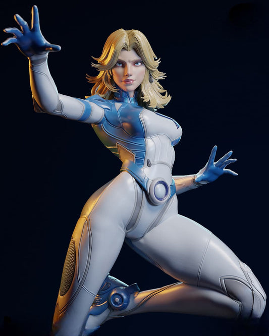 Invisible Woman STL – Dynamic Pose 3D Print File SeoNyoki3D
