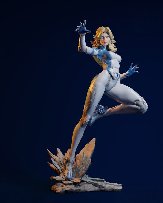 Invisible Woman STL – Dynamic Pose 3D Print File SeoNyoki3D