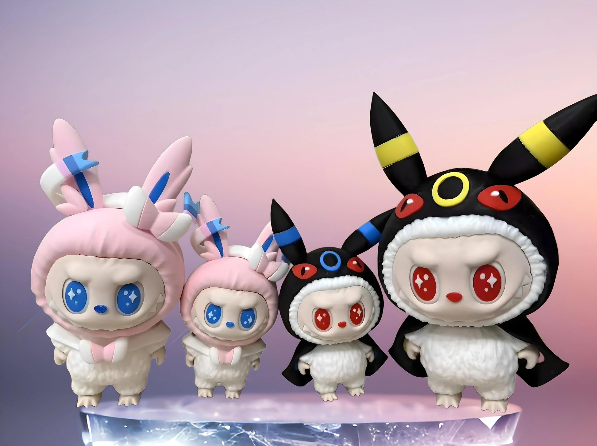 Labubu Sylveon STL File – 3D Printable Fan Art Crossover Model - SeoNyoki3D