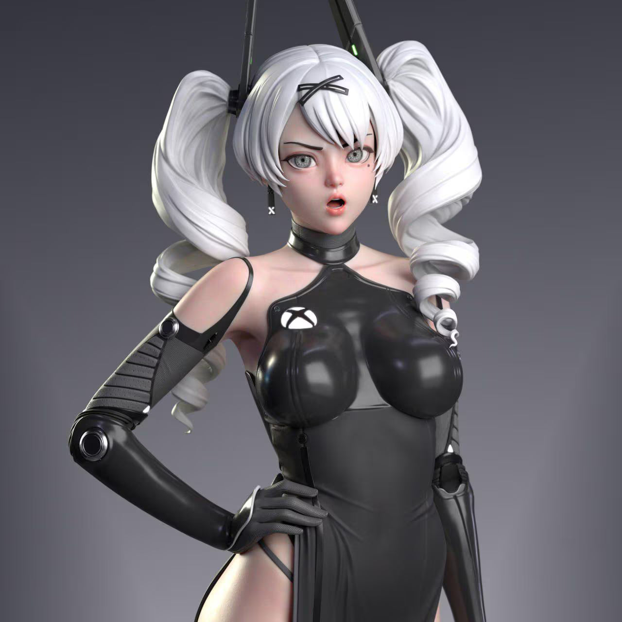 Xbox Girl STL File – 3D Printable Gamer Girl Fan Art Model - SeoNyoki3D
