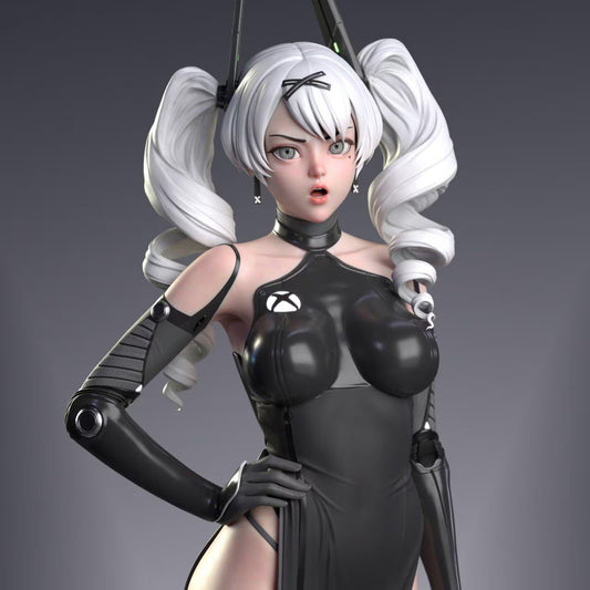 Xbox Girl STL File – 3D Printable Gamer Girl Fan Art Model - SeoNyoki3D